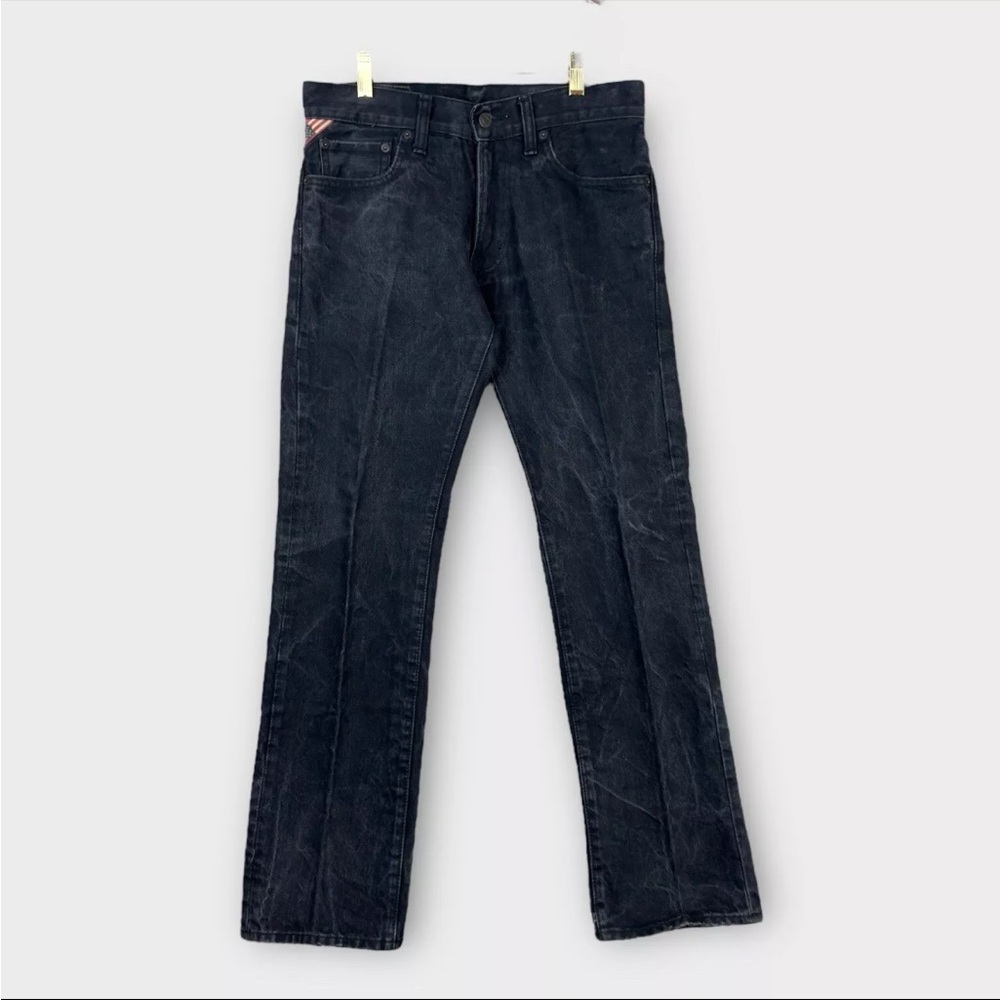 Vintage Denim Supply Ralph Lauren Jeans Mens 30x30 Black Straight Grunge 90s Y2K